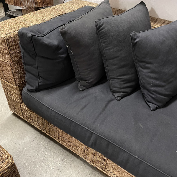 Dakar Chaise Longue - Abaca Schwarz