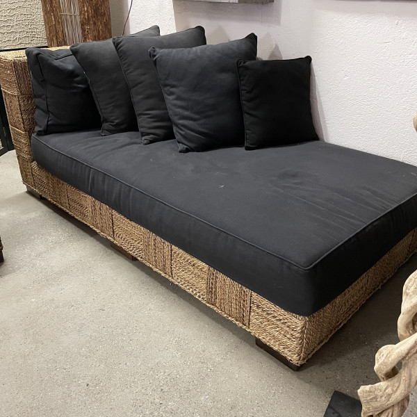 Dakar Chaise Longue - Abaca Schwarz